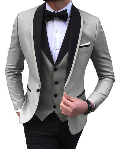 2022 Fashion New Men Business Σετ Κοστούμια 3 τεμ.