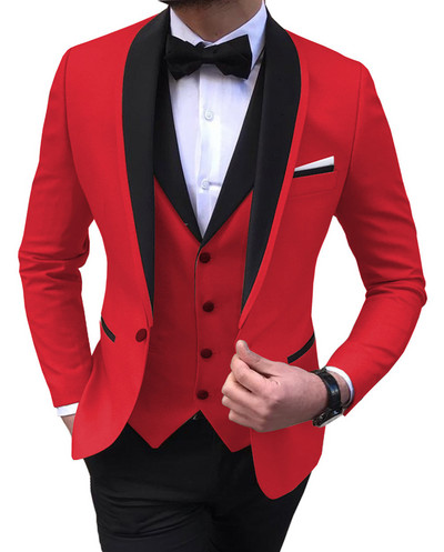2022 Fashion New Men Business Σετ Κοστούμια 3 τεμ.
