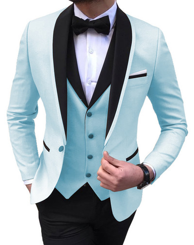 2022 Fashion New Men Business Σετ Κοστούμια 3 τεμ.