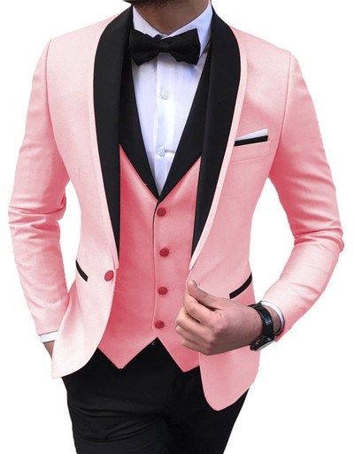 2022 Fashion New Men Business Σετ Κοστούμια 3 τεμ.