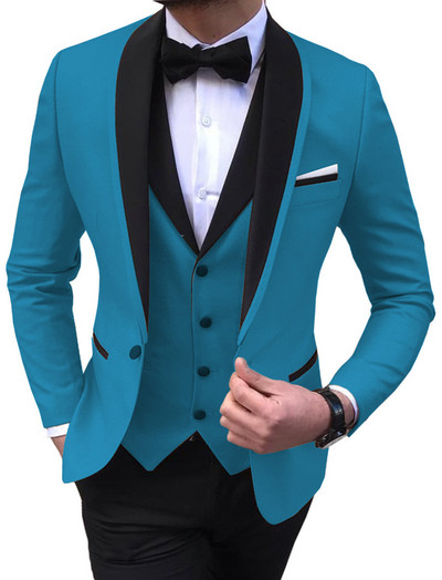 2022 Fashion New Men Business Σετ Κοστούμια 3 τεμ.