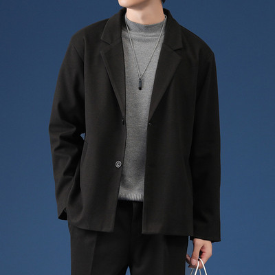 Ανδρικό casual κοστούμι Luxury τζάκετ Σετ μπλέιζερ Streetwear Κομψά κορεάτικα σετ 2 τεμαχίων με παντελόνι Za 2022 Ανοιξιάτικο πανωφόρι και παντελόνι