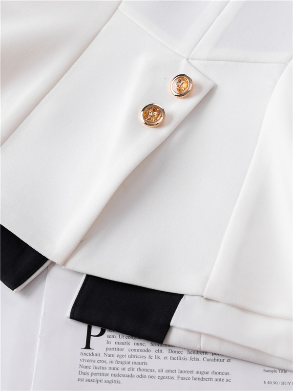 Elegáns női blézer szoknya irodai női divatos öltönyök dzseki hátul osztott midi szoknya elegáns kétrészes készletek