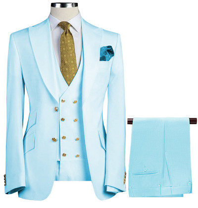 Ανδρικά κοστούμια 3 τεμαχίων Slim Fit Business Suites Groom Πράσινα Noble Γκρι Λευκά Σμόκιν για Επίσημο Γαμήλιο κοστούμι (Blazer+Pants+Jest) 5XL