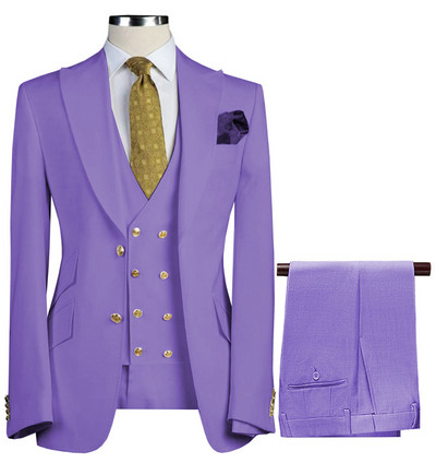 Ανδρικά κοστούμια 3 τεμαχίων Slim Fit Business Suites Groom Πράσινα Noble Γκρι Λευκά Σμόκιν για Επίσημο Γαμήλιο κοστούμι (Blazer+Pants+Jest) 5XL