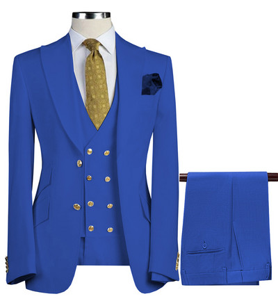 Ανδρικά κοστούμια 3 τεμαχίων Slim Fit Business Suites Groom Πράσινα Noble Γκρι Λευκά Σμόκιν για Επίσημο Γαμήλιο κοστούμι (Blazer+Pants+Jest) 5XL