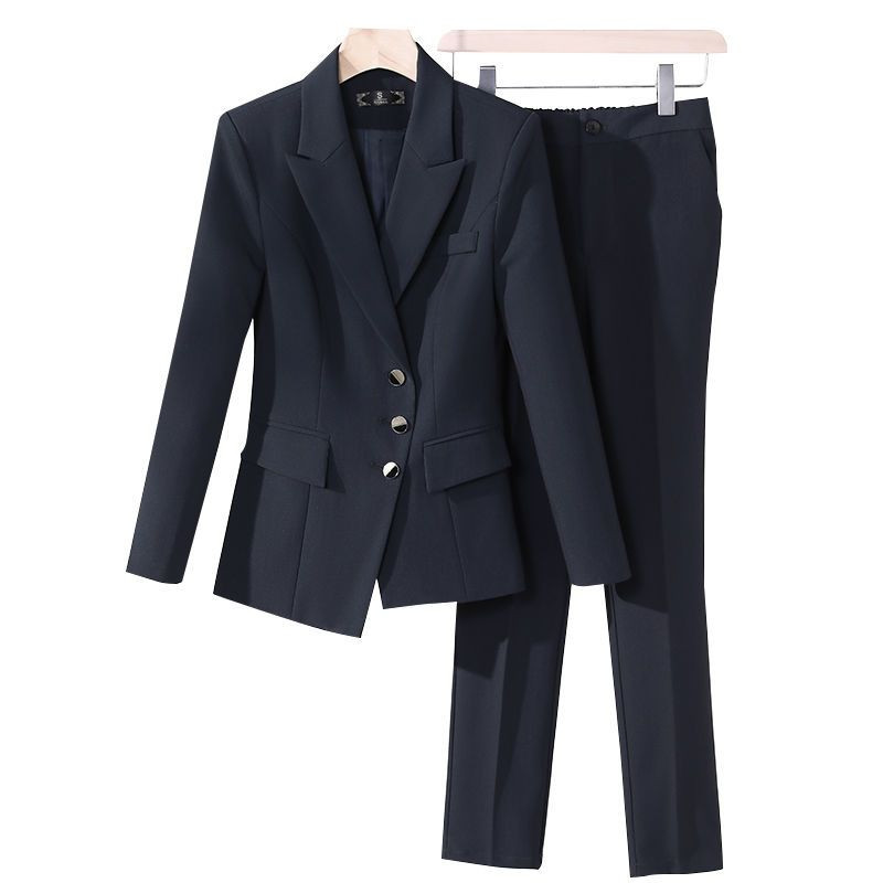 Κομψές γυναικείες φόρμες παντελόνι Επίσημες στολές γραφείου Γυναικεία επαγγελματικά κουμπιά Κοστούμι Γυναικείο 2 τεμάχια Παντελόνι Blazer Σετ Ρούχα 2023 W52
