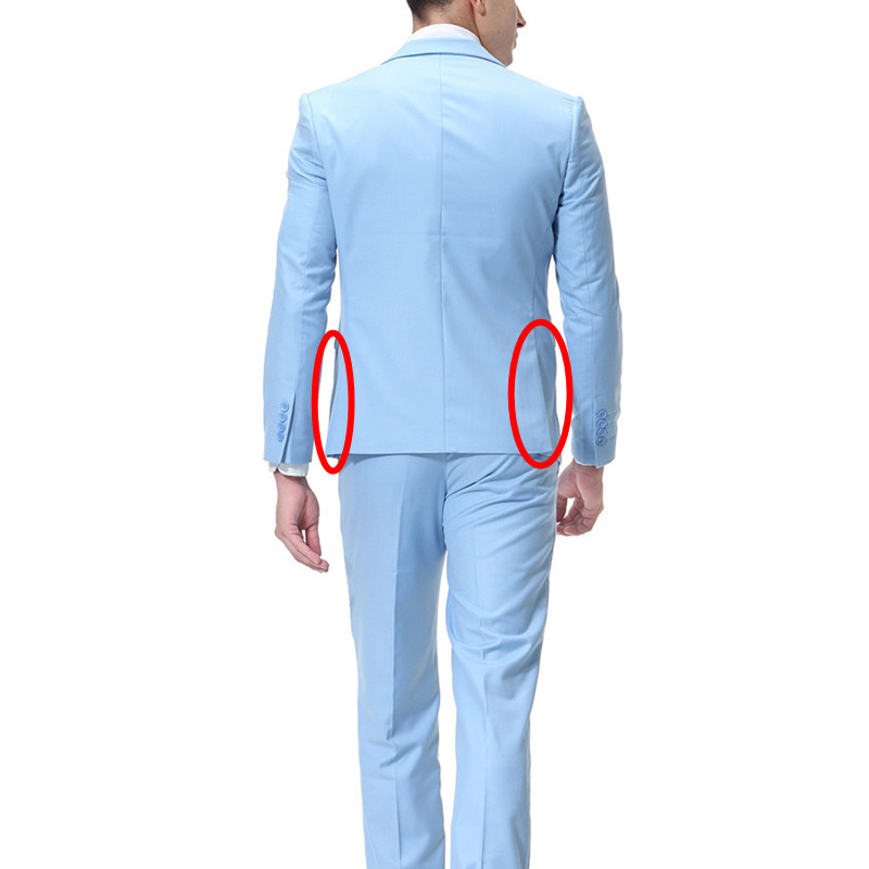 Dupla szellőző dzseki mellény nadrág férfi öltöny 3 részes üzleti esküvői férfi karcsú terno kék fekete szürke piros blézerek nadrágok mellény