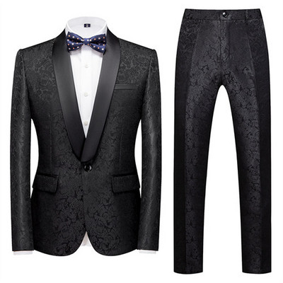 Πολυτελές ανδρικό κοστούμι 2 κομμάτια Fashion Slim τζάκετ και παντελόνι Άνοιξη και Φθινόπωρο Νέα Ανδρικά Σετ Ανδρικά Παντελόνια Μπλέιζερ μεγάλου μεγέθους