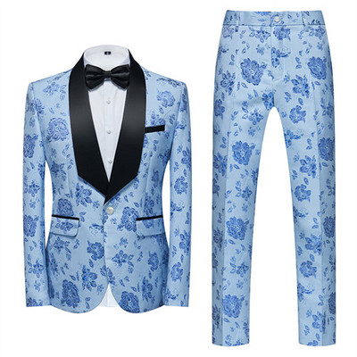 Πολυτελές ανδρικό κοστούμι 2 κομμάτια Fashion Slim τζάκετ και παντελόνι Άνοιξη και Φθινόπωρο Νέα Ανδρικά Σετ Ανδρικά Παντελόνια Μπλέιζερ μεγάλου μεγέθους