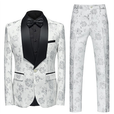 Πολυτελές ανδρικό κοστούμι 2 κομμάτια Fashion Slim τζάκετ και παντελόνι Άνοιξη και Φθινόπωρο Νέα Ανδρικά Σετ Ανδρικά Παντελόνια Μπλέιζερ μεγάλου μεγέθους