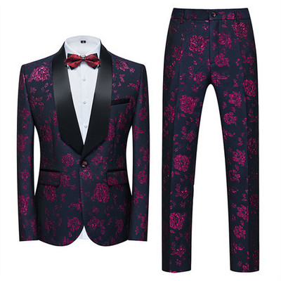 Πολυτελές ανδρικό κοστούμι 2 κομμάτια Fashion Slim τζάκετ και παντελόνι Άνοιξη και Φθινόπωρο Νέα Ανδρικά Σετ Ανδρικά Παντελόνια Μπλέιζερ μεγάλου μεγέθους