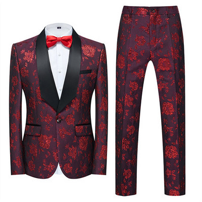 Πολυτελές ανδρικό κοστούμι 2 κομμάτια Fashion Slim τζάκετ και παντελόνι Άνοιξη και Φθινόπωρο Νέα Ανδρικά Σετ Ανδρικά Παντελόνια Μπλέιζερ μεγάλου μεγέθους
