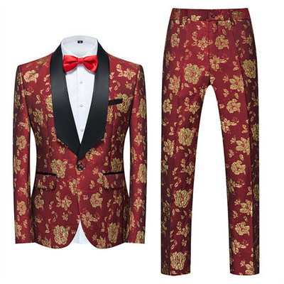 Πολυτελές ανδρικό κοστούμι 2 κομμάτια Fashion Slim τζάκετ και παντελόνι Άνοιξη και Φθινόπωρο Νέα Ανδρικά Σετ Ανδρικά Παντελόνια Μπλέιζερ μεγάλου μεγέθους