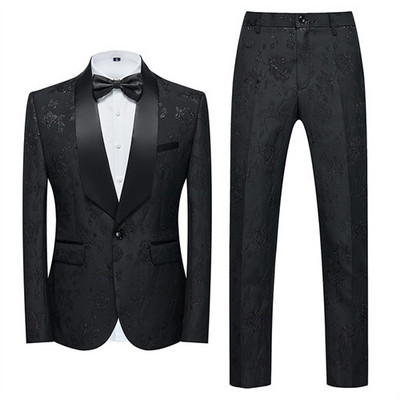 Πολυτελές ανδρικό κοστούμι 2 κομμάτια Fashion Slim τζάκετ και παντελόνι Άνοιξη και Φθινόπωρο Νέα Ανδρικά Σετ Ανδρικά Παντελόνια Μπλέιζερ μεγάλου μεγέθους