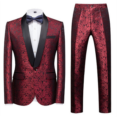 Πολυτελές ανδρικό κοστούμι 2 κομμάτια Fashion Slim τζάκετ και παντελόνι Άνοιξη και Φθινόπωρο Νέα Ανδρικά Σετ Ανδρικά Παντελόνια Μπλέιζερ μεγάλου μεγέθους