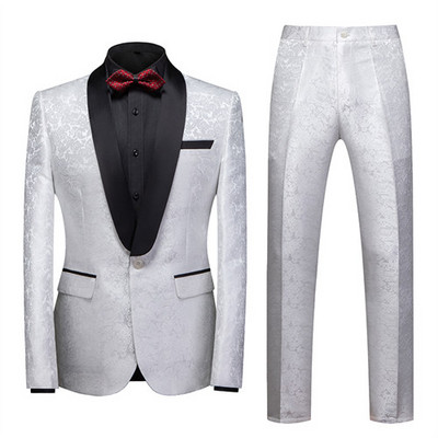 Πολυτελές ανδρικό κοστούμι 2 κομμάτια Fashion Slim τζάκετ και παντελόνι Άνοιξη και Φθινόπωρο Νέα Ανδρικά Σετ Ανδρικά Παντελόνια Μπλέιζερ μεγάλου μεγέθους