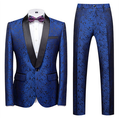 Πολυτελές ανδρικό κοστούμι 2 κομμάτια Fashion Slim τζάκετ και παντελόνι Άνοιξη και Φθινόπωρο Νέα Ανδρικά Σετ Ανδρικά Παντελόνια Μπλέιζερ μεγάλου μεγέθους