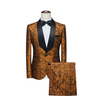 Πολυτελές ανδρικό κοστούμι 2 κομμάτια Fashion Slim τζάκετ και παντελόνι Άνοιξη και Φθινόπωρο Νέα Ανδρικά Σετ Ανδρικά Παντελόνια Μπλέιζερ μεγάλου μεγέθους