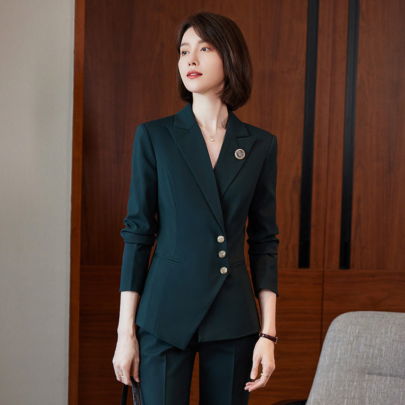 Alkalmi, professzionális női öltönyök nadrággal és dzsekivel Kabát Női Őszi Téli Blézer szett Nadrágöltöny Nadrág szett