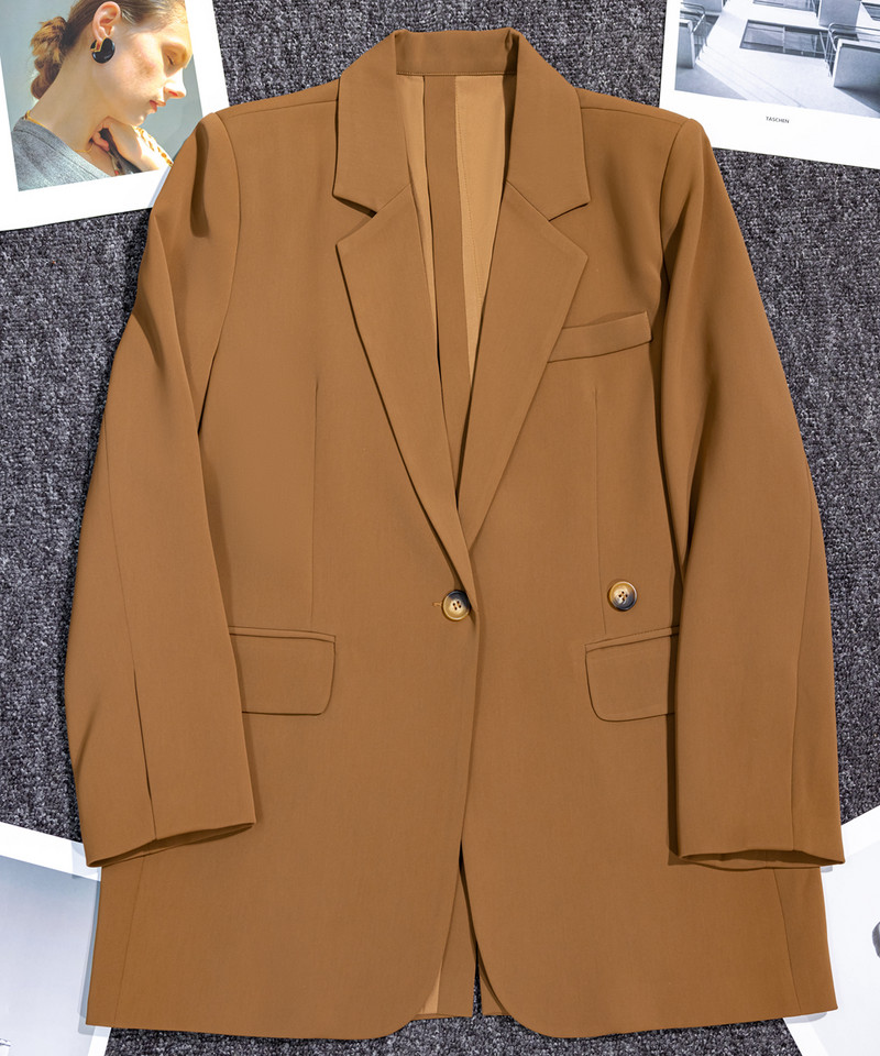 2022 Κορεατικά φθινοπωρινά επίσημα γυναικεία κοστούμια κίτρινου σακάκι γυναικεία επαγγελματικά κοστούμια με σετ Εργασίας ενδύματα γραφείου Σακάκι παντελόνι μεγάλου μεγέθους