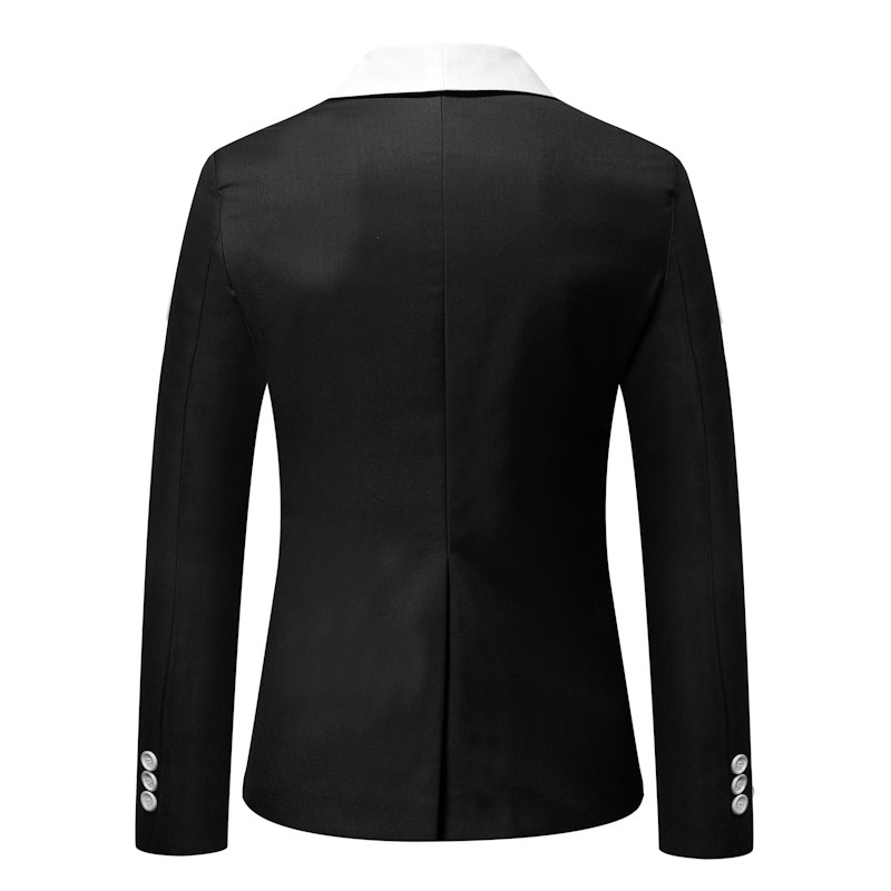 Sötétkék kockás kétrészes férfi alkalmi öltöny kabát és nadrág tavaszi és őszi új kabát és nadrág fekete férfi öltöny szettek