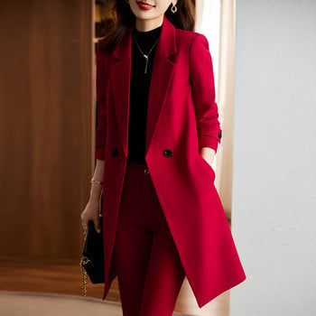 2022 Winter Women Coat Fashion Slim Κομψό μακρύ αντιανεμικό Plus βαμβακερό γυναικείο παλτό έξω από ρούχα με διπλό στήθος