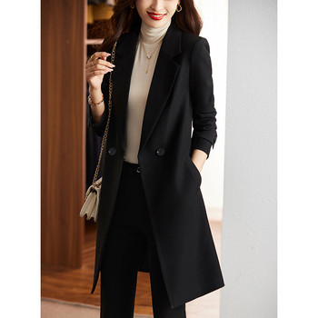 2022 Winter Women Coat Fashion Slim Κομψό μακρύ αντιανεμικό Plus βαμβακερό γυναικείο παλτό έξω από ρούχα με διπλό στήθος