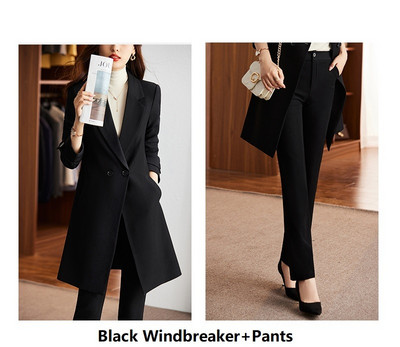 2022 Winter Women Coat Fashion Slim Κομψό μακρύ αντιανεμικό Plus βαμβακερό γυναικείο παλτό έξω από ρούχα με διπλό στήθος