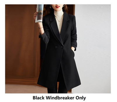 2022 Winter Women Coat Fashion Slim Κομψό μακρύ αντιανεμικό Plus βαμβακερό γυναικείο παλτό έξω από ρούχα με διπλό στήθος