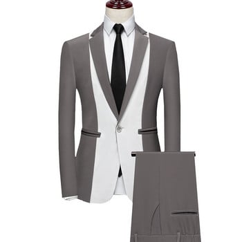 Boutique (Blazer + Παντελόνι) Gentleman Fashion Business Business που ταιριάζουν με νεανικό και μεσήλικα βρετανικό φόρεμα επίσημο ελαστικό κοστούμι