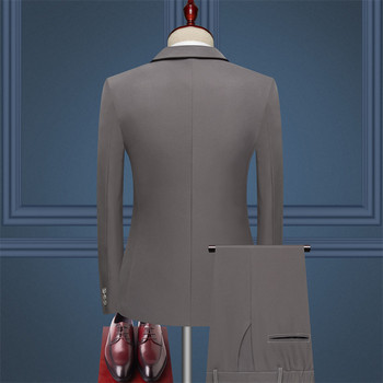 Boutique (Blazer + Παντελόνι) Gentleman Fashion Business Business που ταιριάζουν με νεανικό και μεσήλικα βρετανικό φόρεμα επίσημο ελαστικό κοστούμι