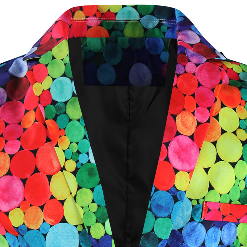 Férfi Valentin-napi nyomtatás Alkalmi buli öltöny kabát nadrág kétrészes öltöny férfi kétrészes öltöny