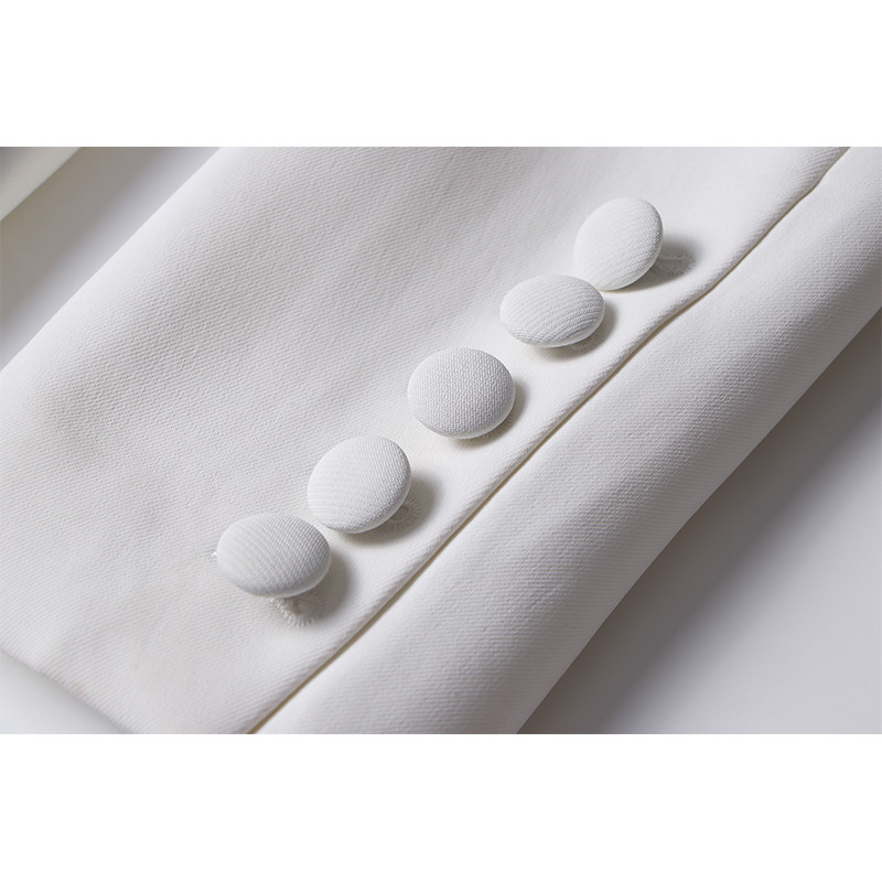 Designed Colorblock irodai női öltöny, kendő gallér, egygombos blézer kiszélesedő női nadrág, vékony 2 db