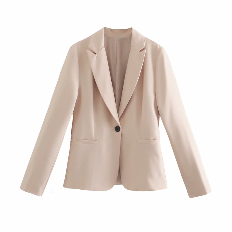 Γυναικείο κομψό καμηλό ίσιο σακάκι κοστούμι 2021 Spring Chic Γυναικείο ψηλόμεσο παντελόνι μολύβι Κοστούμια Laides Στερεά σετ ασορτί