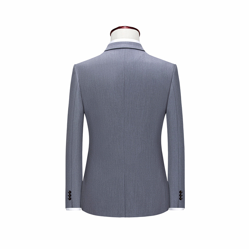 Szürke hivatalos öltöny három részes férfi divat karcsú férfi ruha kabát és mellény nadrág üzleti iroda Terno Masculino piros fekete