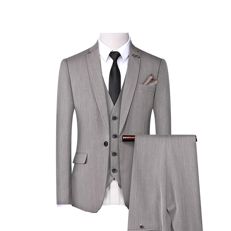 Ünnepi esküvői öltöny, 2 részes szett, stílusos, vékony férfi kabát nadrággal, fekete jelmez Homme őszi férfi blézer nadrág