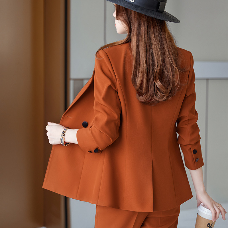 Koreai őszi formális női kiváló minőségű blézer női üzleti öltönyök szettekkel Munkaruházat Irodai egyenruha nadrág dzseki kétrészes