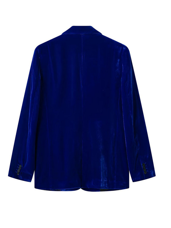 Tavaszi és őszi új női kabát zsebdekoráció egygombos szolid alkalmi blézer bársony öltöny kabát+nadrág