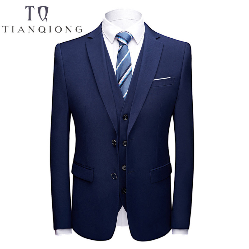 Legújabb kabát, nadrág minták, 2018 divat férfi alkalmi üzleti öltöny 3 részes szett /Férfi öltönyök blézerek nadrágok nadrágok mellény