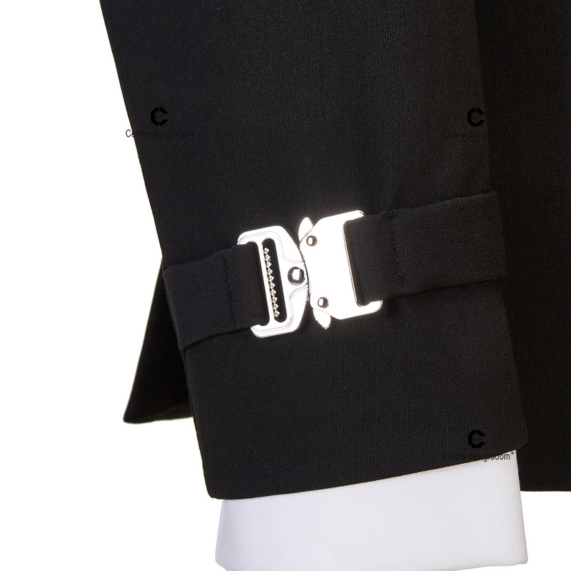 Cenne Des Graoom 2022 új férfi öltönyök, fekete divat