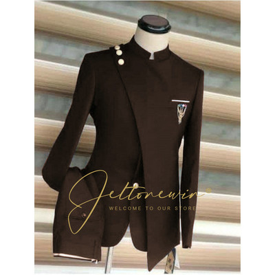 Férfi öltönyök Formális üzleti esküvői öltönyök férfiaknak Blézer vőlegény szmoking Slim Fit jelmez Homme Mariage esküvői öltöny férfiaknak