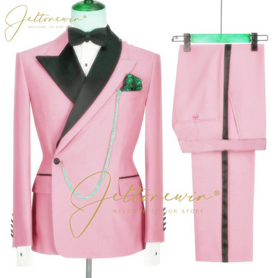 Férfi öltönyök Formális üzleti esküvői öltönyök férfiaknak Blézer vőlegény szmoking Slim Fit jelmez Homme Mariage esküvői öltöny férfiaknak