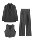 KLKXMYT TRAF női 2 részes blézer nadrág szettek 2023 új divatos irodai öltöny, egyenes nadrág, alkalmi kétrészes szett női ruhák