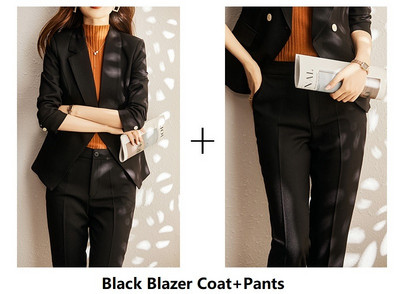 Női üzleti öltönyök nadrággal és kabátokkal Kabát Professzionális blézerek Nadrággarnitúrák Nadrágruhák Női irodai munkaruha