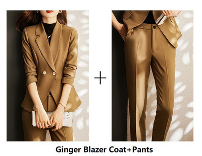 Női üzleti öltönyök nadrággal és kabátokkal Kabát Professzionális blézerek Nadrággarnitúrák Nadrágruhák Női irodai munkaruha