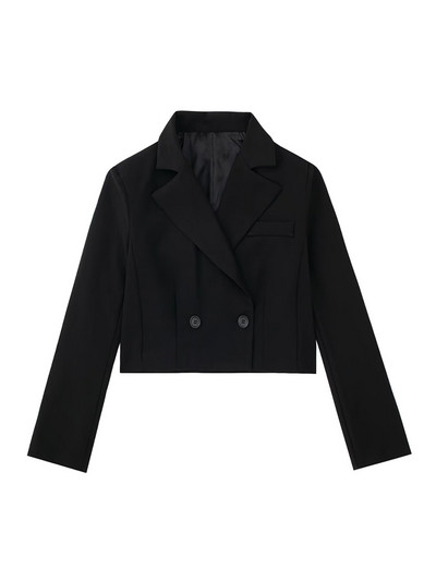 TRAF női divatos vágott blézerkabát és magas derekú oldalzsebek, hajtogatott egyenes nadrágok női kétrészes szettek Mujer