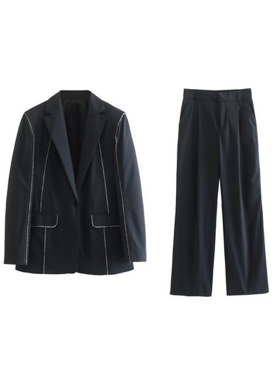 Kumsvag alkalmi nadrágkosztümök 2 darabos szettek 2022 őszi női bő blézerek kabátok és nadrágok női elegáns OL öltöny ruházat