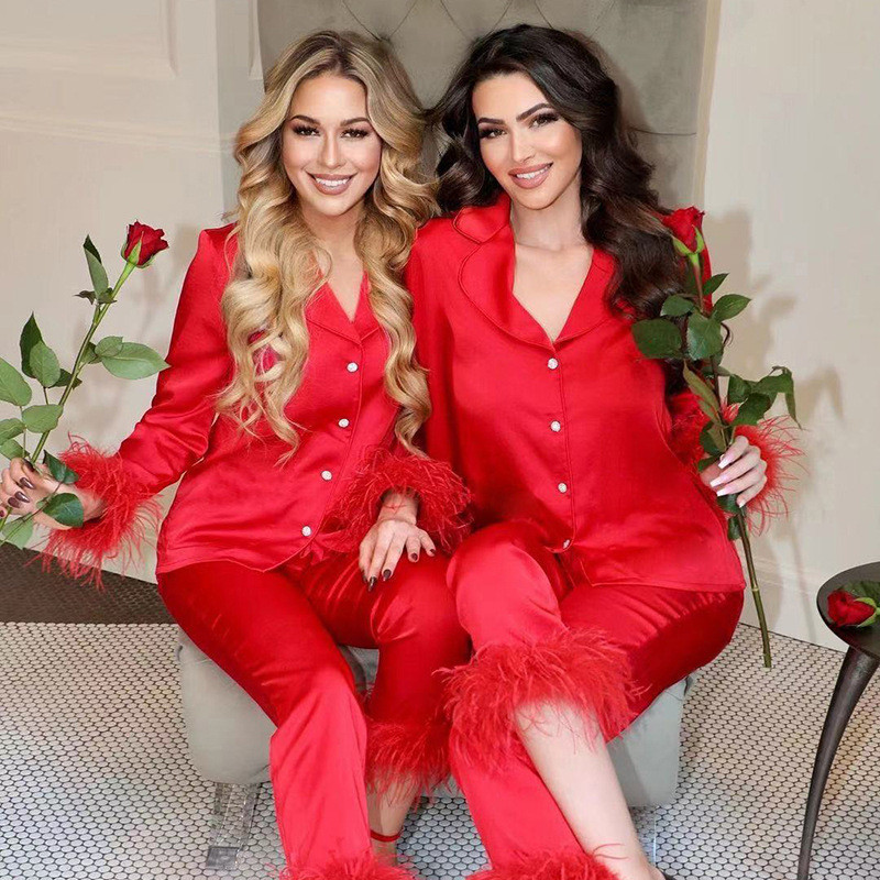 GACVGA tollas nadrágkosztümök otthoni kétrészes szett 2021 őszi téli női alkalmi hosszú ujjú ing felsők és nadrágok utcai ruhák