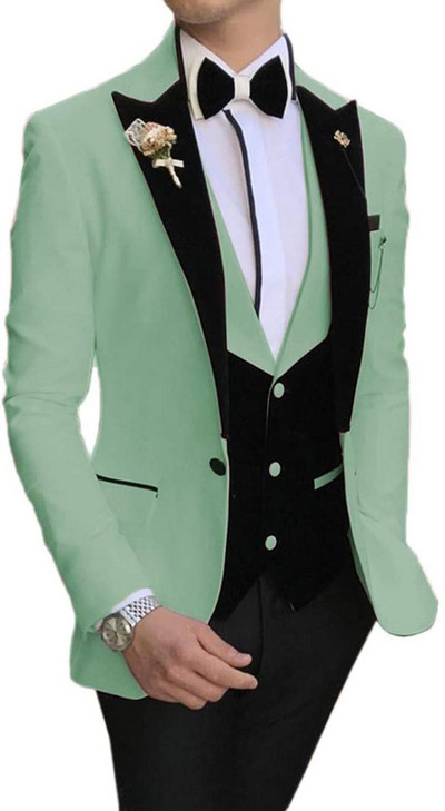 2020 új Arrial férfi klasszikus 3 részes férfi öltöny, hajtókás szmoking vőfély esküvőre (blézer+mellény+nadrág)